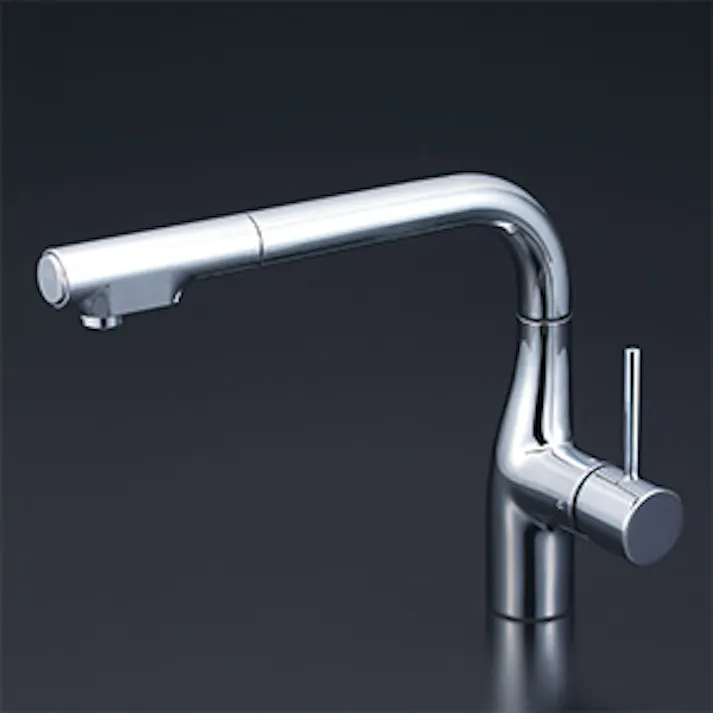 KVK (寒) シングルシャワー付混合栓(eレバー)撥水 KM6101ZECHS【別送品】