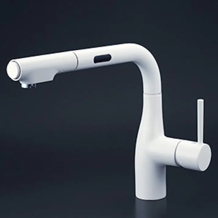 KVK シングルシャワー付混合栓(センサー付)(eレバー)マットホワイト KM6111ECM4【別送品】