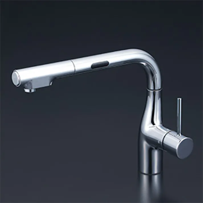 KVK (寒) シングルシャワー付混合栓(センサー付) (eレバー)撥水 KM6111ZECHS【別送品】