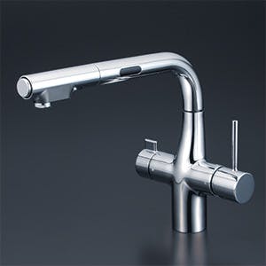 KVK ヒﾞルトイン浄水器用シンクﾞルシャワー付混合栓(センサー付)(eレハﾞー) 電池 撥水 KM6131DECHS【別送品】
