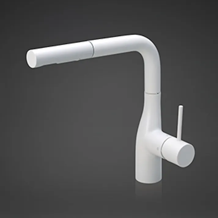 KVK (寒) シングル混合栓(eレバー)マットホワイト KM6161ZECM4【別送品】