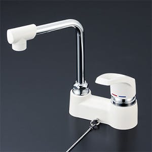 KVK シンクﾞル混合栓 コﾞム栓付 KM7024GS【別送品】