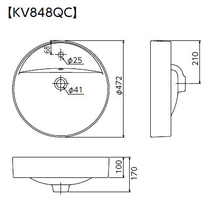 KVK 洗面器 KV848QC【別送品】