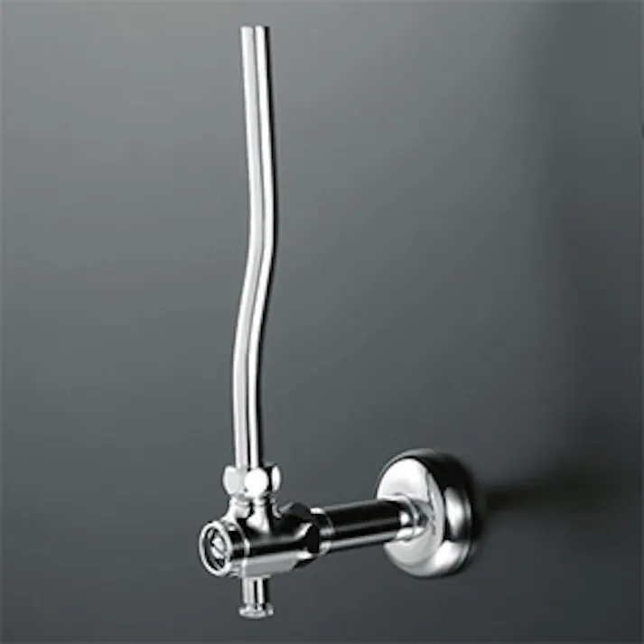 KVK アングル形止水栓(水抜き付) LK112WH【別送品】