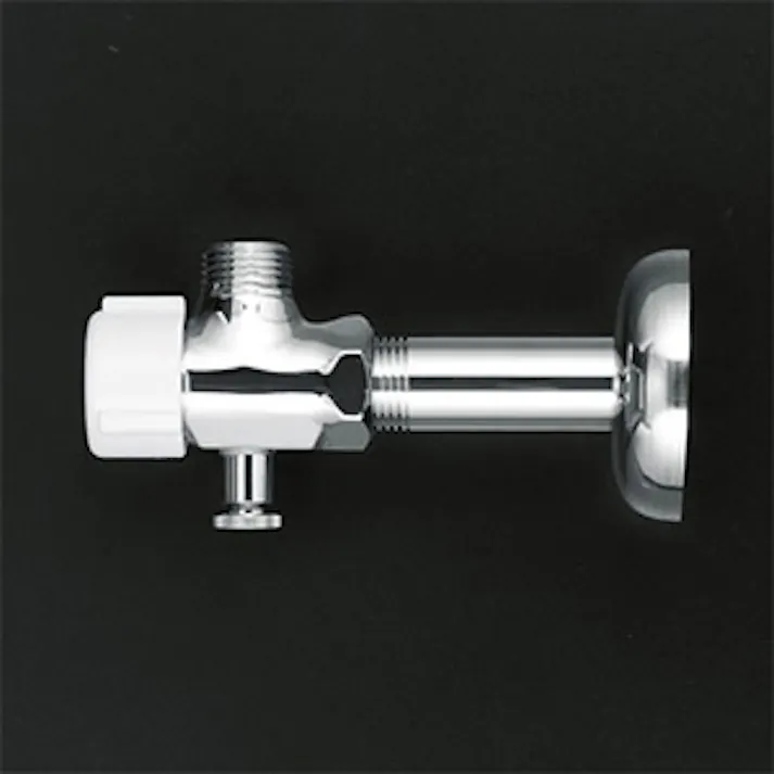 KVK アングル形止水栓(水抜き付)(銅パイプ・ナットなし) LK112WK84【別送品】