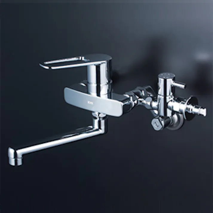KVK (寒) 給水・給湯接続 シングル混合栓 MSK110KZBT【別送品】
