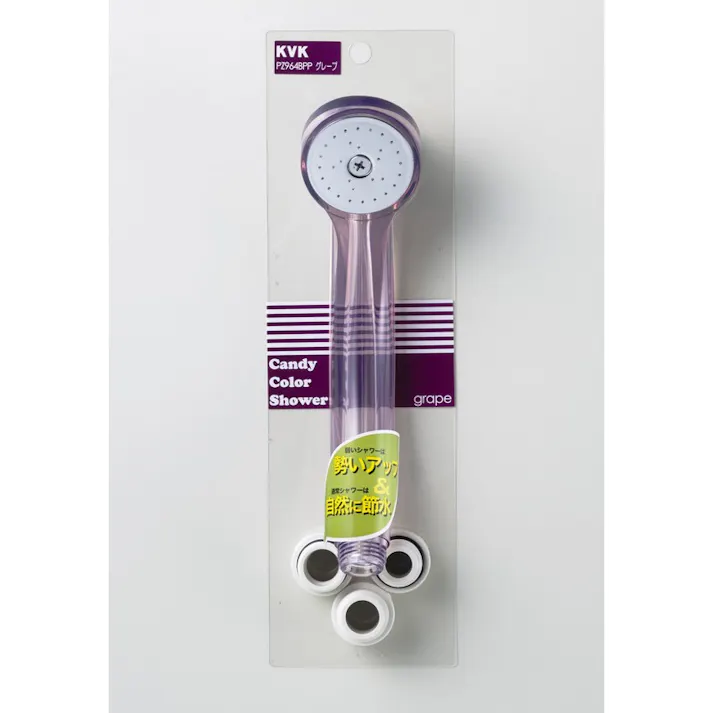 KVK スケルトンシャワーヘッド 低水圧・節水 グレープ PZ964BPP【別送品】