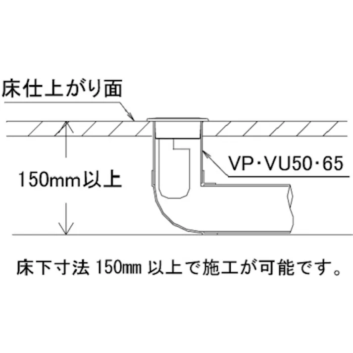 ミヤコ ストレートワントラップ 寸法50mm MB50-50 4909730800569