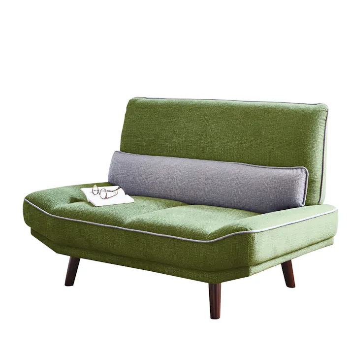 後藤家具物産 引っかき傷に強い2人掛けソファー ロンド/グリーン色 Size:130×80×86 軒先渡し 4571501390182 【別送品】