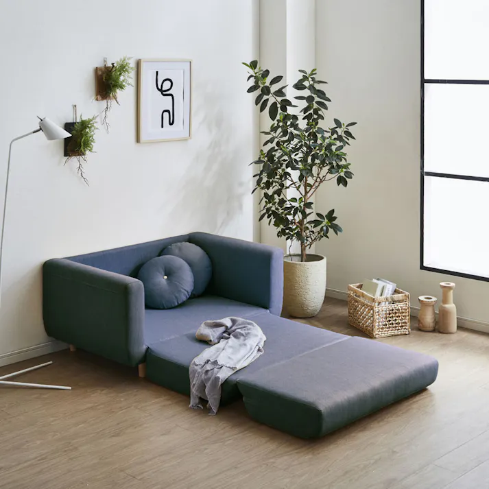 後藤家具物産 多機能2人掛けソファー サーム/グレー色 Size:120×79×75 軒先渡し 4571501395002 【別送品】