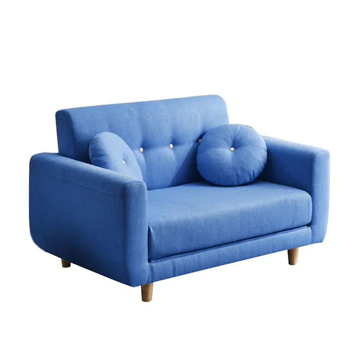 後藤家具物産 多機能2人掛けソファー サーム/ブルー色 Size:120×79×75 軒先渡し 4571501394999 【別送品】