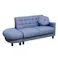 後藤家具物産 座面下には大容量の収納庫付コンパクトカウチソファー サリー/ブルー色 Size:110×72×68 軒先渡し 4571501390328 【別送品】