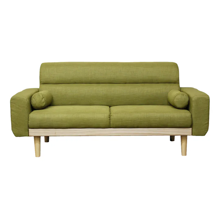 後藤家具物産 側面2口コンセント付き2.5人掛けソファー ハウ/グリーン色 Size:159×74×75 軒先渡し 4571501390410 【別送品】