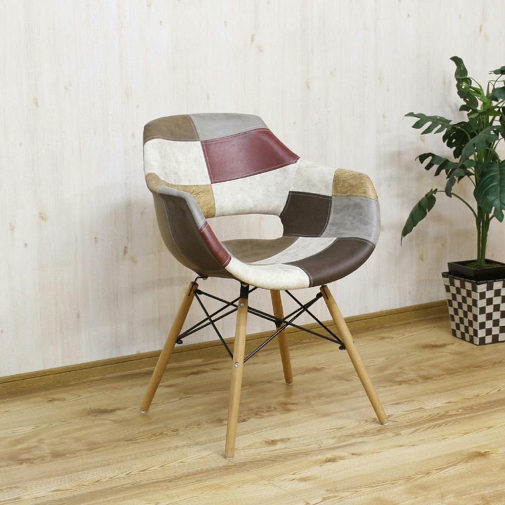 後藤家具物産 パッチワークデザインチェアー フィンリー/ベーシック色