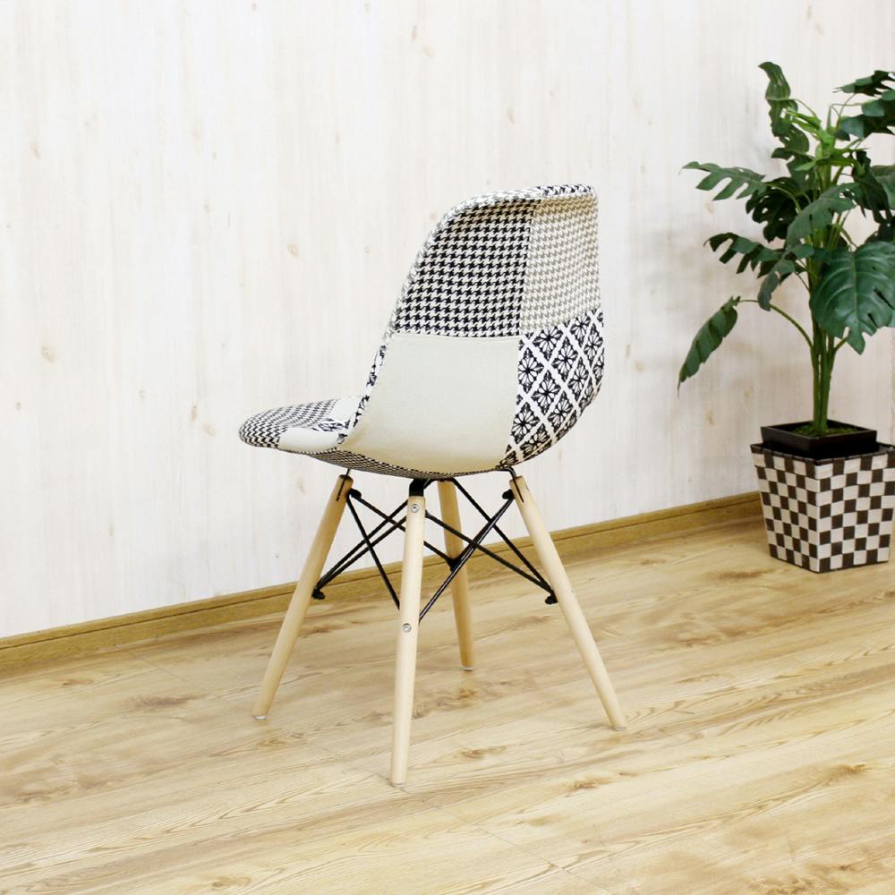 後藤家具物産 パッチワークシェルチェアー ヨーデル/モノトーン色 Size