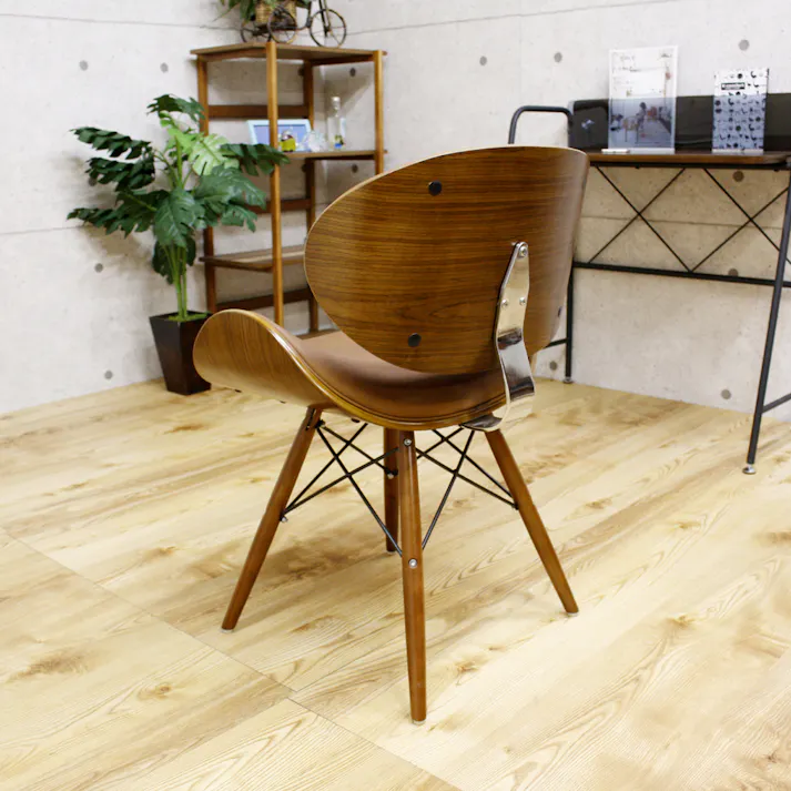 後藤家具物産 デザインチェアー ブルチーノ/ライトブラウン色 Size:52×51×74 軒先渡し 4571501391417 【別送品】