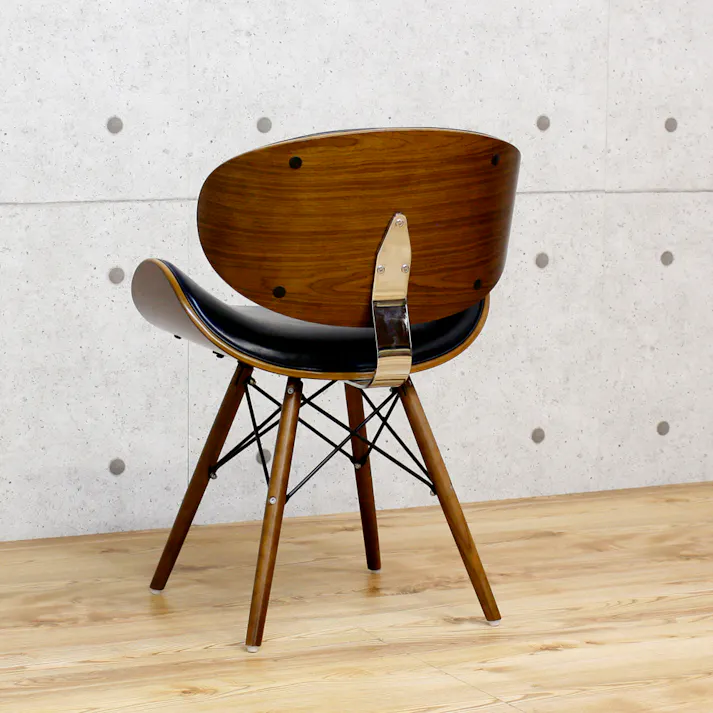 後藤家具物産 デザインチェアー ブルチーノ/ネイビー色 Size:52×51×74 軒先渡し 4571501391424 【別送品】