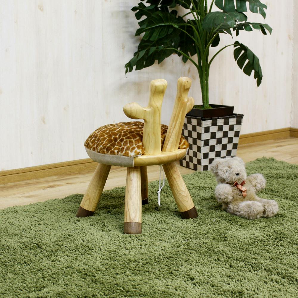 後藤家具物産 可愛いアニマルキッズチェアー キリン Size：28×28×41