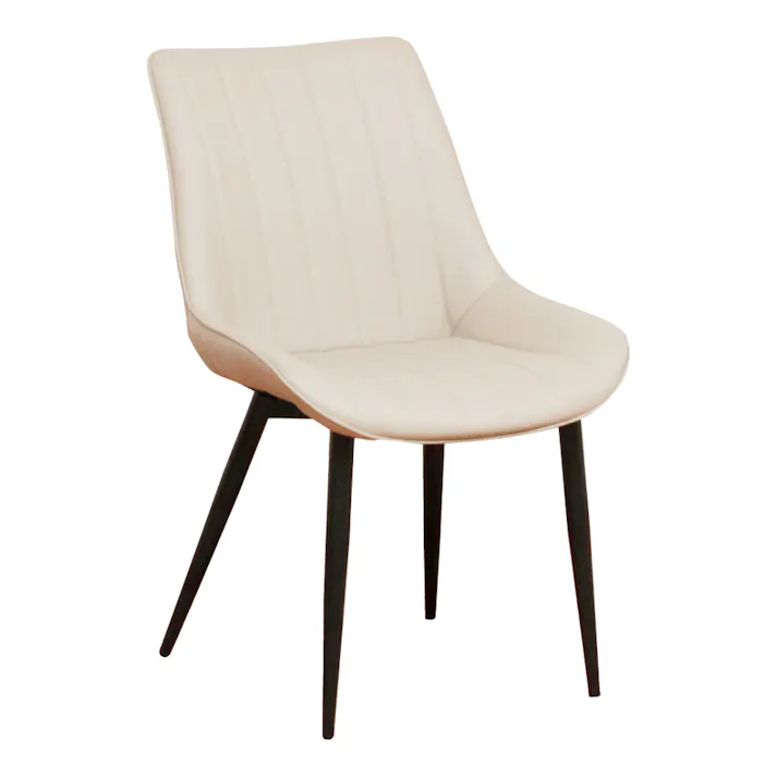 後藤家具物産 掛け心地抜群のシンプルダイニングチェアー レティ/ベージュ色(2脚入) Size:52×62×84 軒先渡し 4571501399031 【別送品】