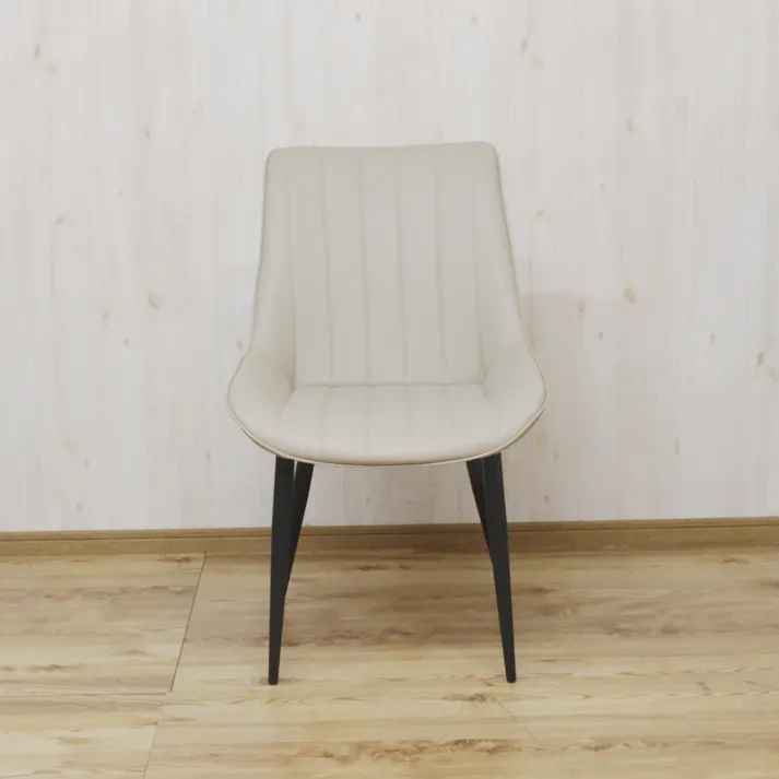 後藤家具物産 掛け心地抜群のシンプルダイニングチェアー レティ/ベージュ色(2脚入) Size:52×62×84 軒先渡し 4571501399031 【別送品】