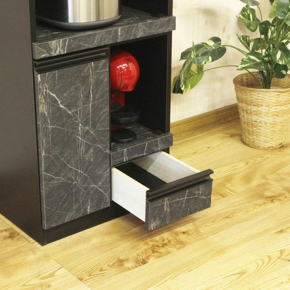 後藤家具物産 コンパクト国産レンジ台扉タイプ ルシード/グレー