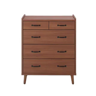 後藤家具物産 北欧風80-4ハイチェスト ガイア/ウォールナット色 Size:80×39×100 軒先渡し 4571501393244 【別送品】
