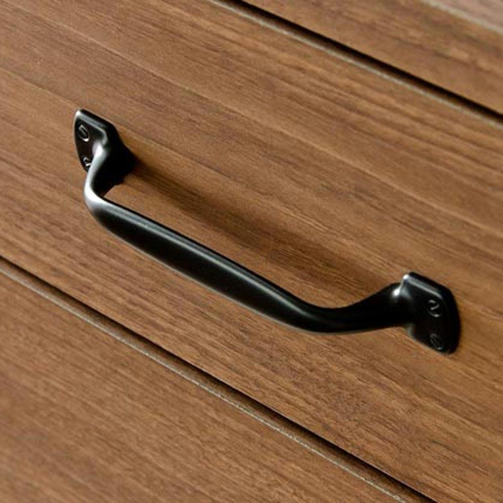 後藤家具物産 北欧風80-5ハイチェスト ガイア/ウォールナット色 Size