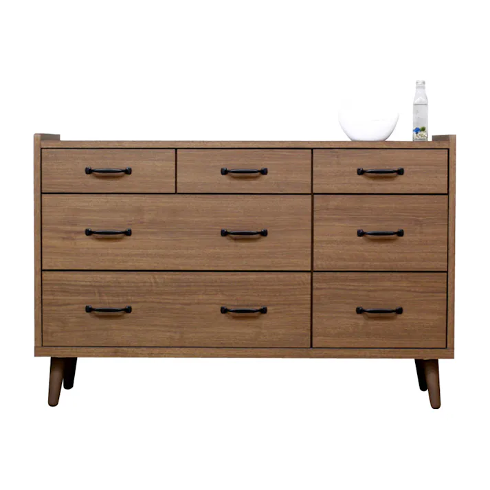 後藤家具物産 後藤家具物産株式会社 後藤家具物産 北欧風120-3ローチェスト ガイア/ウォールナット色 Size:119×39×77 軒先渡し 4571501393305 【別送品】