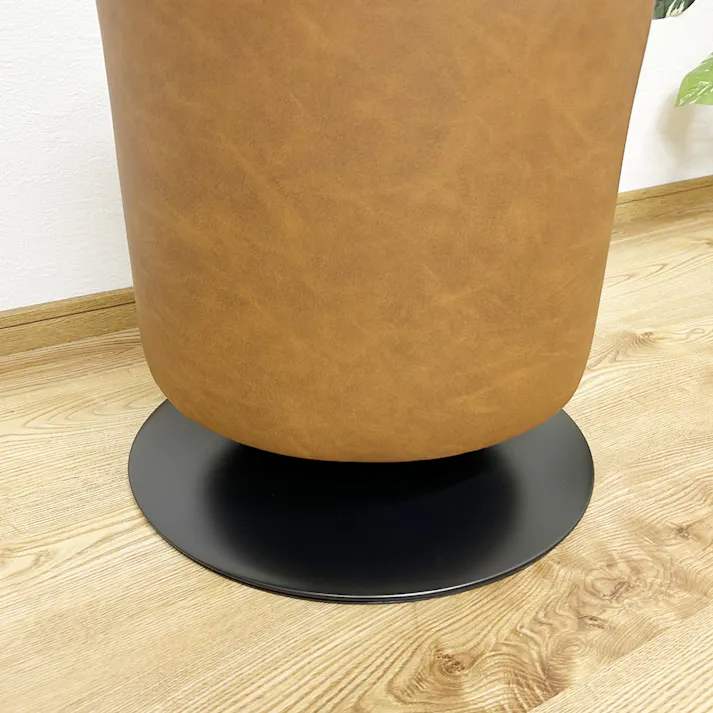 後藤家具物産 オシャレなラウンドスツール! Size:40×40×43 軒先渡し 4570133301573 【別送品】