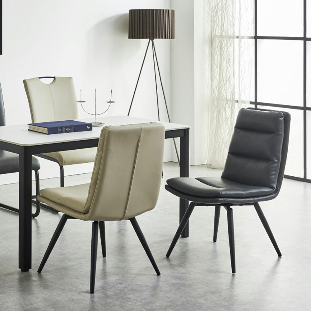 後藤家具物産 バフィー ダイニングチェアー ブラック 46×62 DC-BF-BK