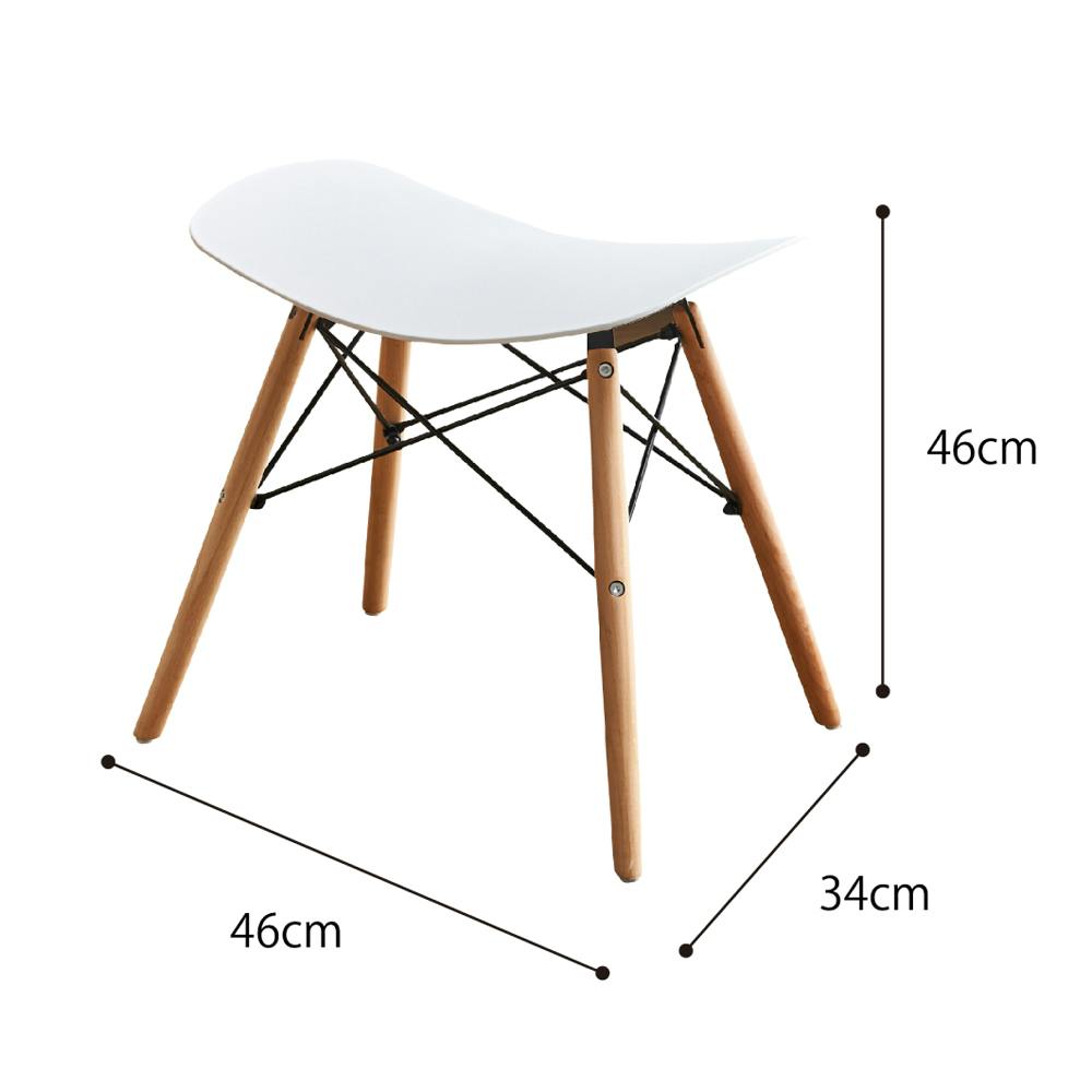 後藤家具物産 1脚入ヒップ スツール ブラック 46×34 ST-HP-BK-1