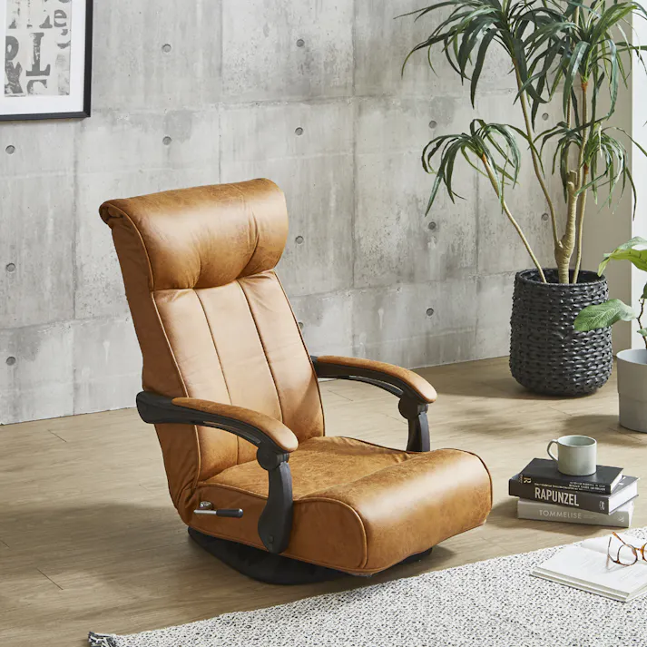 後藤家具物産 トルク 座椅子 ライトブラウン 61×66 ZA-TRK 軒先渡し 4570133302358 【別送品】