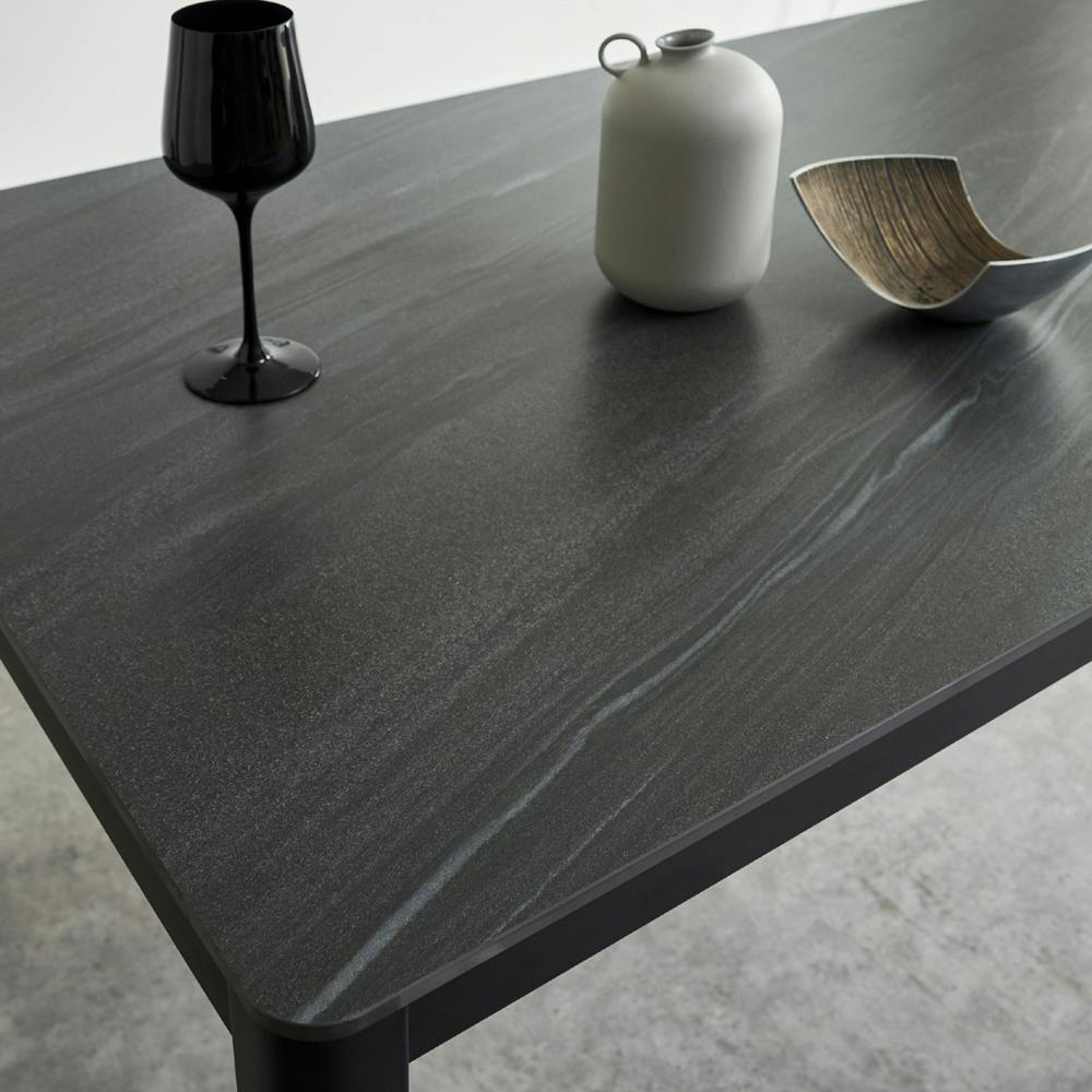 後藤家具物産 プレーン 120セラミックテーブル グレー 120×70 DT-PL