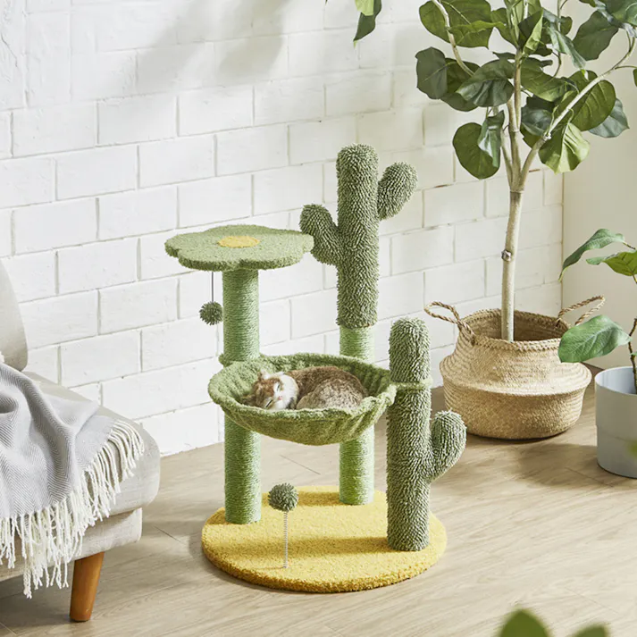 後藤家具物産 サボテン キャットタワー 49×49×83 CAT-TW-STN 軒先渡し 4570133302549 【別送品】