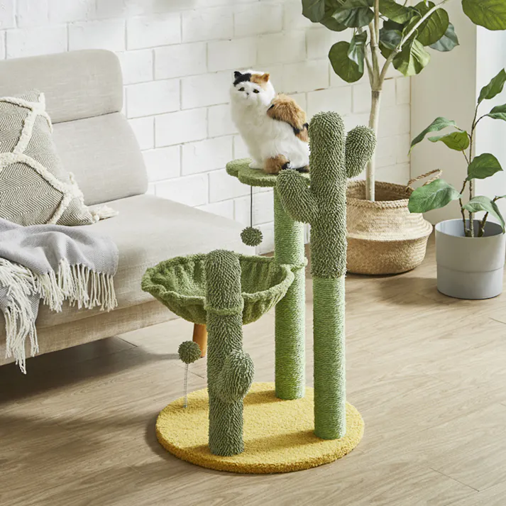 後藤家具物産 サボテン キャットタワー 49×49×83 CAT-TW-STN 軒先渡し 4570133302549 【別送品】