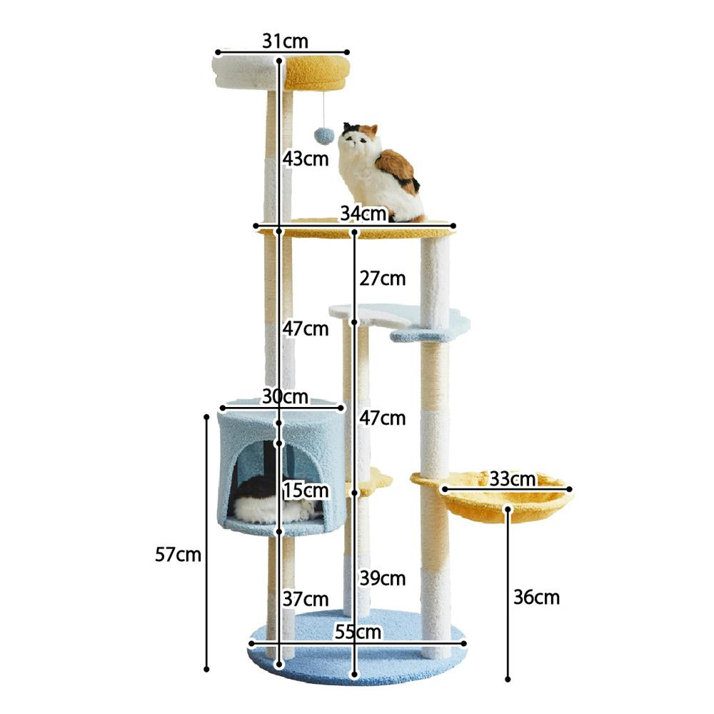 後藤家具物産株式会社 アクア キャットタワー 55×55×155 CAT-TW-AQUA 4570133302556【別送品】 | ペット用品（猫）  | ホームセンター通販【カインズ】