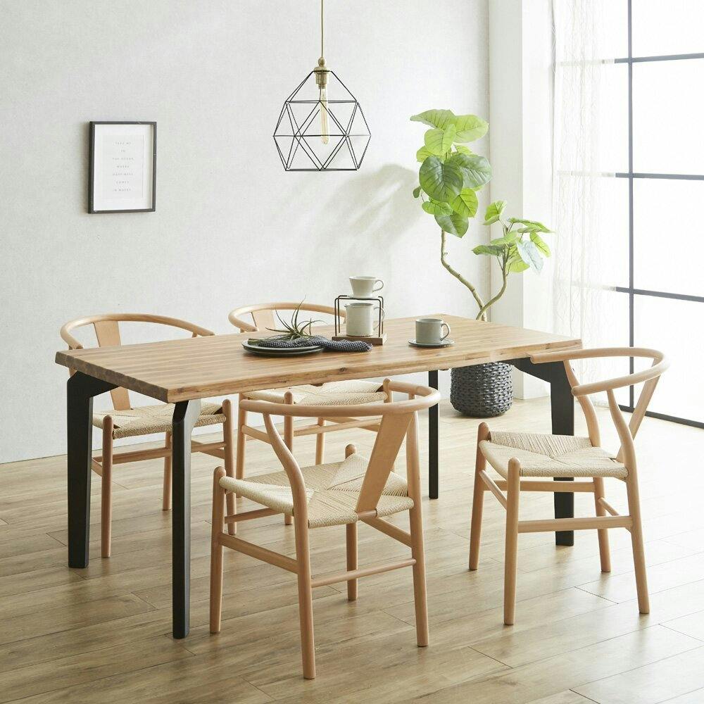 後藤家具物産 アカシアダイニングテーブル ナチュラル 140×80