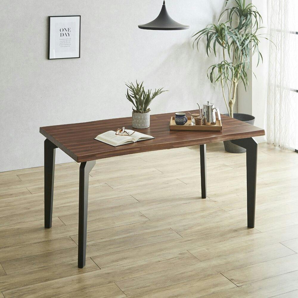 ※wako出品※木製ダイニングテーブル（140×76㌢） アカシアの天然木使用の古木風ダイニングテーブル！ | 家具全般