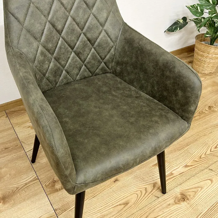 後藤家具物産 カルピ ダイニングチェアー2脚組 グリーン 58×58 DC-CRP-GR 軒先渡し 4570133303287 【別送品】