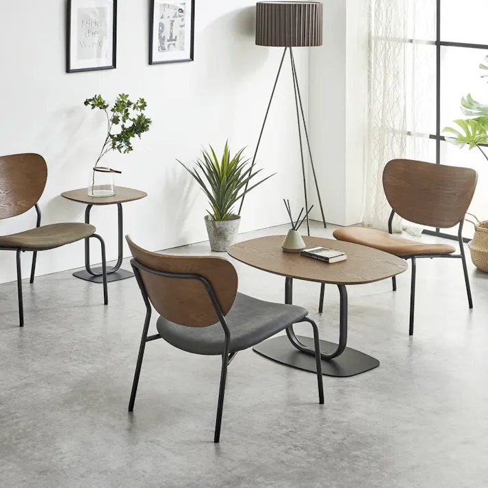 後藤家具物産 センターテーブル ノーマン BR ブラウン アイアン スマート モダン 異素材 リビング キッチン CT-NMN 4570133303768 【別送品】