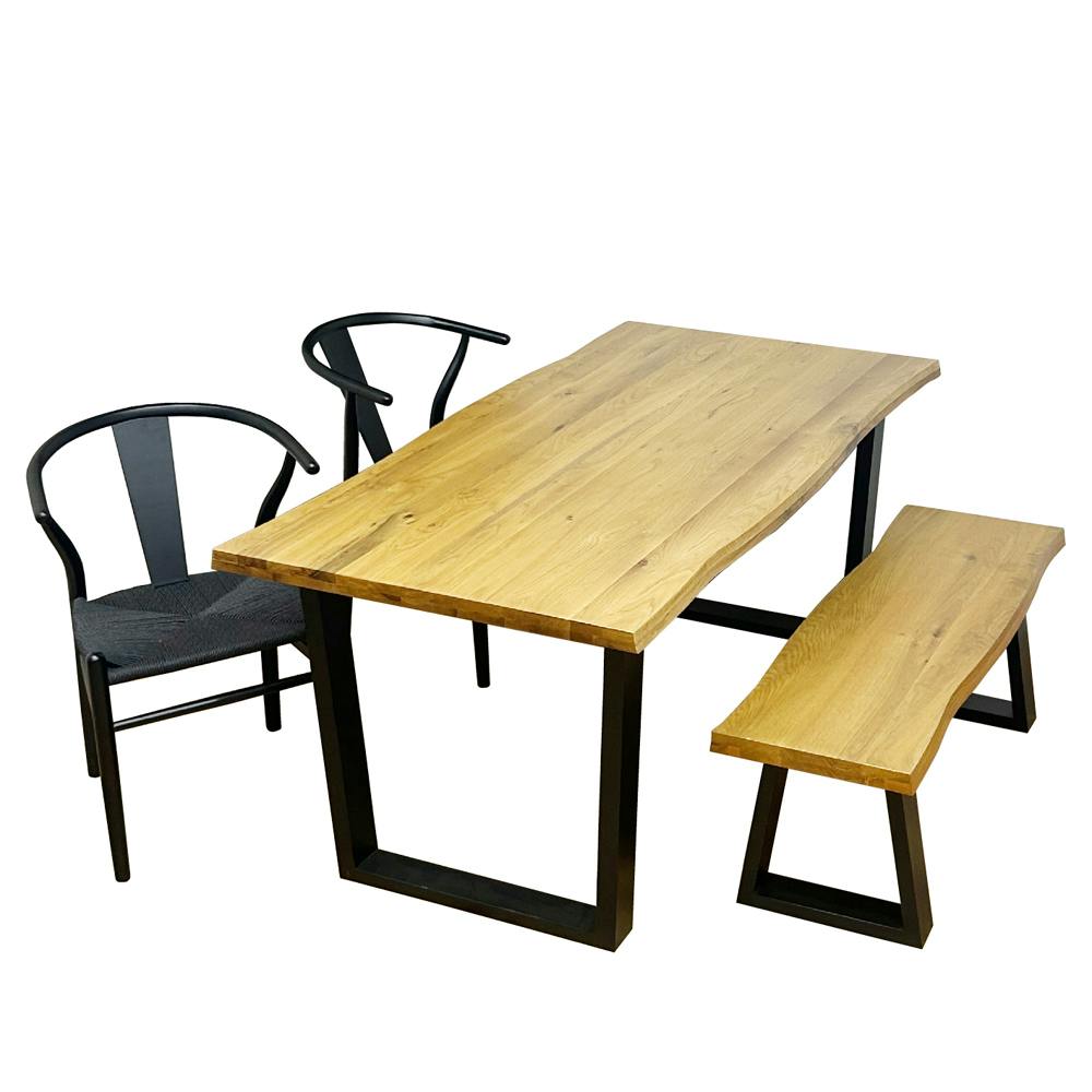 後藤家具物産 VT-01-180オークテーブル4点セット ダイニングセット BKBK 180×85×71 VT-01-180-4-B-OAK-BKBK チェア テーブル キッチン ダイニング 食卓 4570133304444【別送品】