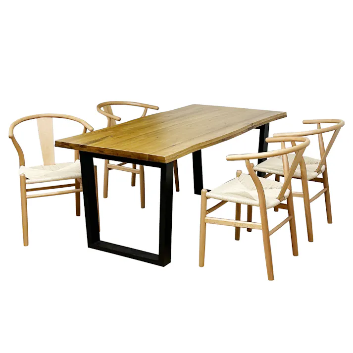 後藤家具物産 VT-01-180オークテーブル5点セット ダイニングセット NAWH 180×85×71 VT-01-180-5-NAWH チェア テーブル キッチン ダイニング 食卓 4570133304468【別送品】