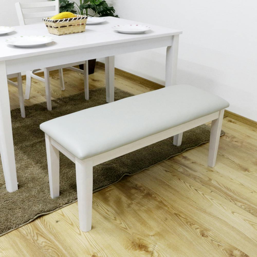 ダイニングベンチ WH ホワイト 組立品 ダイニングベンチ WH ホワイト 組立品 ダイニングベンチ WH ホワイト