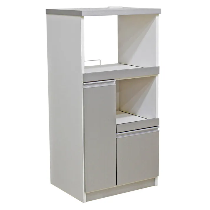 後藤家具物産 パートナー2型米びつ付きレンジ台 レンジ台 シルバー 60×45×120 RB-03-2-SV 電子レンジ キッチン 収納家具 整理 4571501393060【別送品】