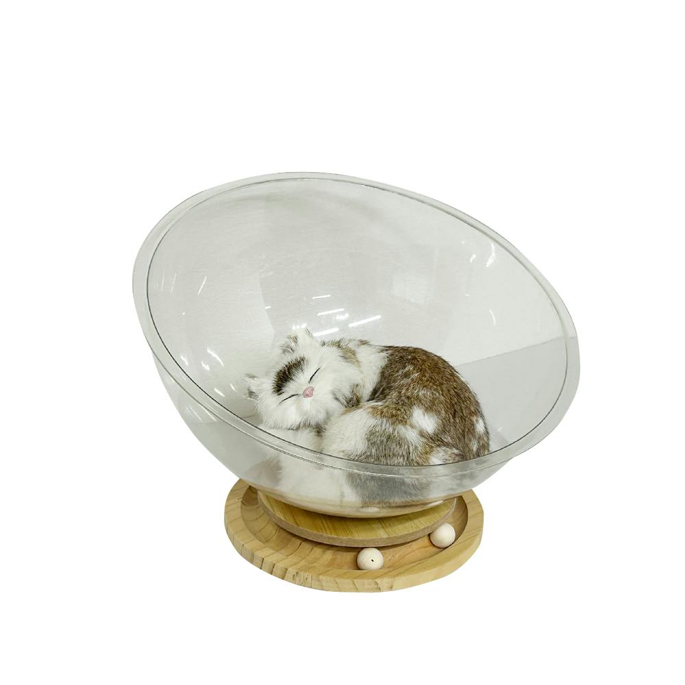 ばーばら　にゃんこのベッド 後藤家具物産 猫bowl 猫ベッド クリア 42×42×30 CAT-NEKOBOWL 猫