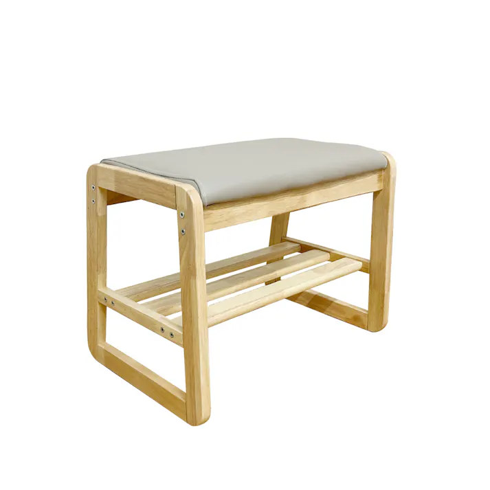 後藤家具物産 幅55cmシューズベンチ ナチュラル 55×30×44 玄関家具 玄関収納 玄関スツール 木製 立ち上がり楽 組立簡単 BT-SHOE-BENCH-W55-NA【別送品】