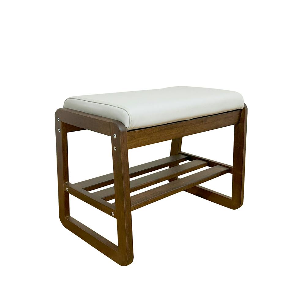 後藤家具物産 幅55cmシューズベンチ ブラウン 55×30×44 玄関家具 玄関収納 玄関スツール 木製 立ち上がり楽 組立簡単 BT-SHOE-BENCH-W55-BR【別送品】