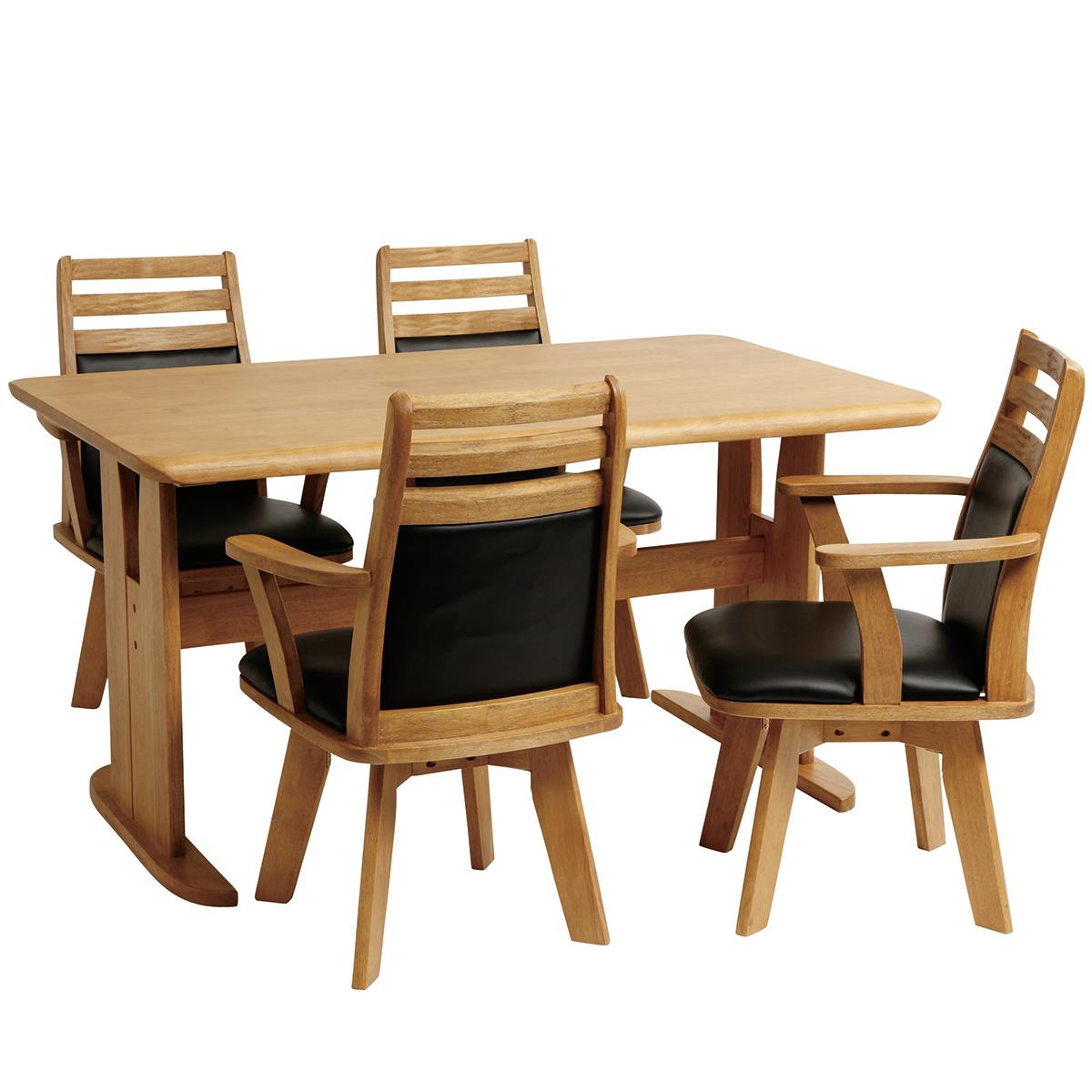 タマリビング(Tamaliving) コバ ダイニングチェア 肘つき回転椅子 ダークブラウン 肘掛け 肘付き チェア単品 50002021 タマリビング(Tamaliving) コバ ダイニングチェア 肘なし椅子