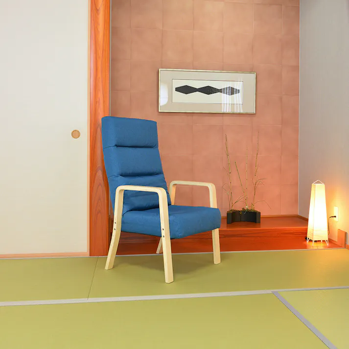 タマリビング 高座椅子 コザト ハイタイプ GN グリーン(50001965) サイズ:(58×57~83×101~92)座面高39cm 4990552127408【別送品】