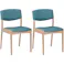 タマリビング ダイニングチェア ウェイブ BU 2脚入 ブルー(50004046) サイズ:(45×51.5×75)座面高44cm 4990552134253【別送品】